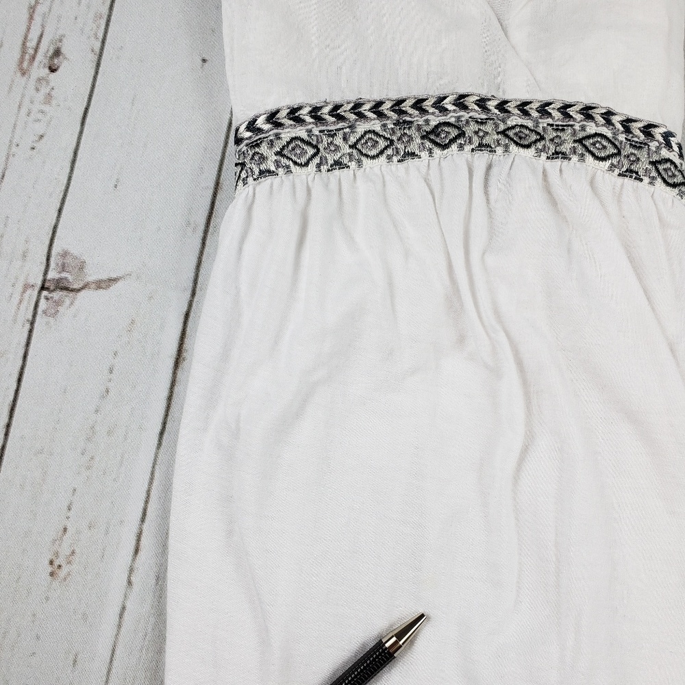 American Eagle White Embroidered Babydoll Tank S - Picture 8 of 8